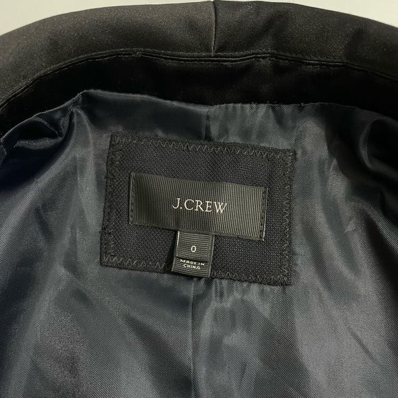 J. Crew Women's Shawl Collar Tuxedo Jacket Tailored Fit Midnight Blue Size 0 XS - Picture 5 of 11